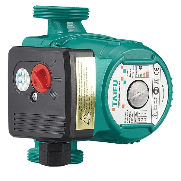 Насос циркуляційний Taifu GRS-25/60/130 Н=6М, Q=3,6кбМ, P=93Вт (з кабелем та гайками) (TF0047)