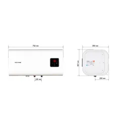Водонагрівач "Квадрат" Mixxus EWH-14050 CUBE WET(Н) накопичувальний 50 л, мокрий тен 2,0 kW (WH0614)