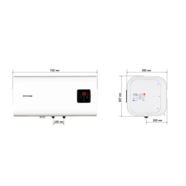 Водонагрівач "Квадрат" Mixxus EWH-14050 CUBE WET(Н) накопичувальний 50 л, мокрий тен 2,0 kW (WH0614)
