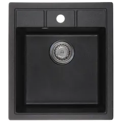 Мийка кухонна Zerix ZS-4651S-03 Чорна (ZX4564)