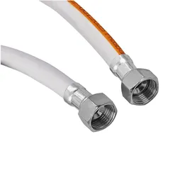 Шланг для газу ZERIX ZHG-01-FF1/2"-120 ПВХ білий 1/2"ГГ 120 см (ZX6159)