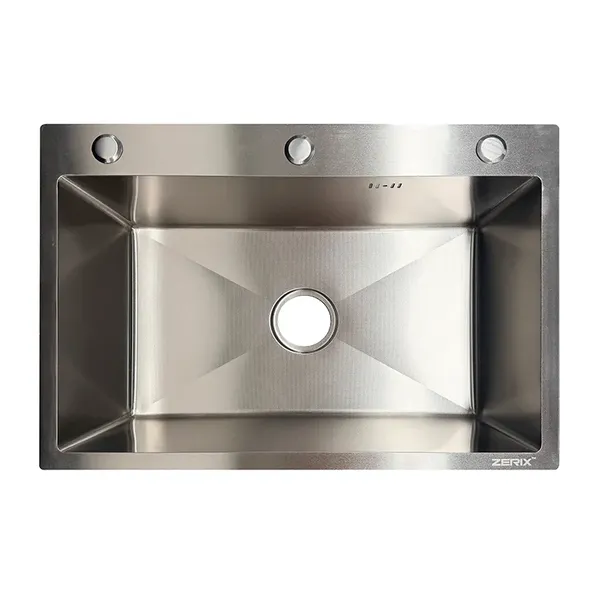 Мийка ZERIX ZH6545 MICRO DECOR SS COLOR (3.0/0.8) з нержавіючої сталі (колір нержавійка) (ZX6180)